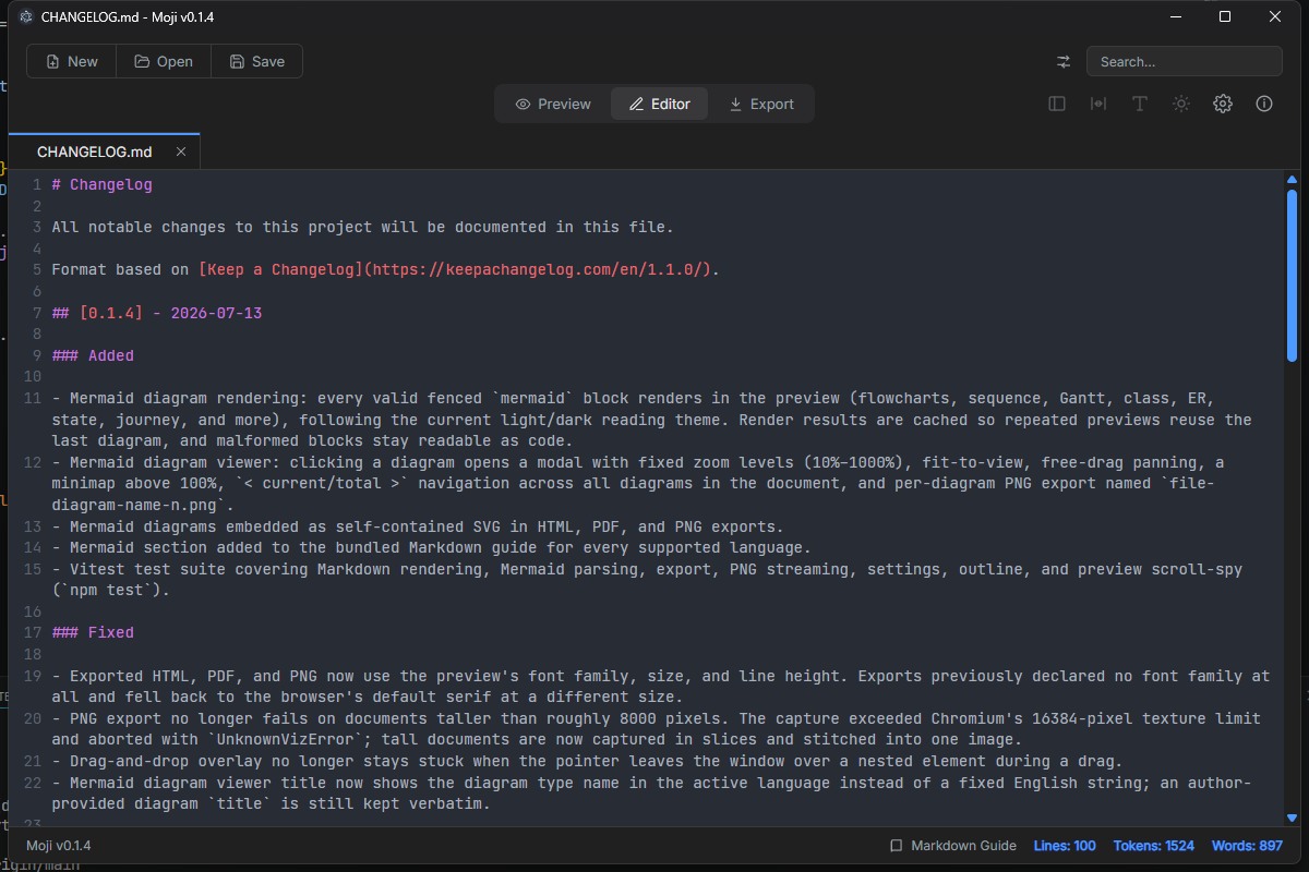 Editor mode